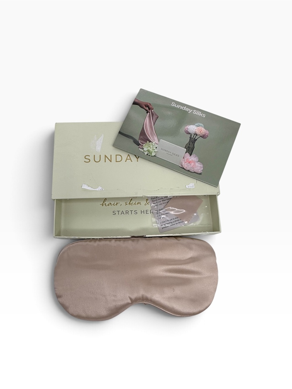 Sunday Silks gift luxurious, padded 100% organic mulberry silk sleep mask